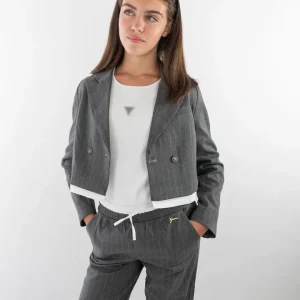Giacca corta doppiopetto gessata  GUESS