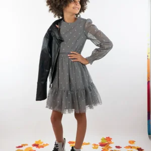 Abito in tulle stampato